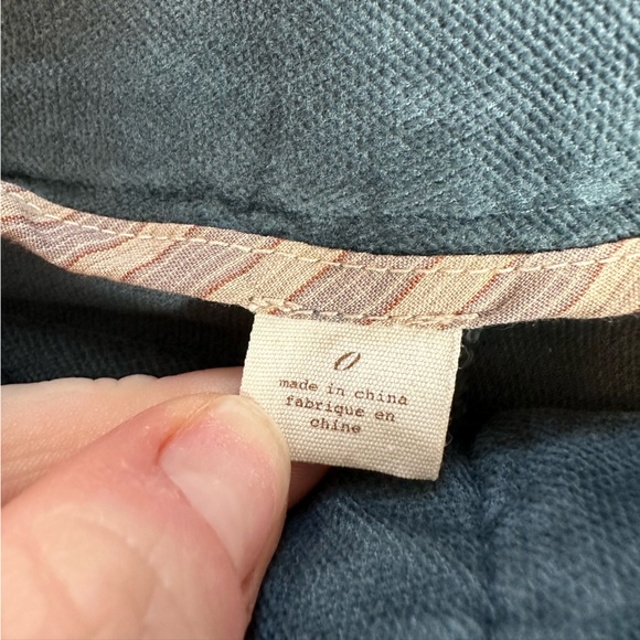 Anthropologie Idra Cotton Velvet Blue Wide Leg Pants (Size 0) - Picture 5 of 9